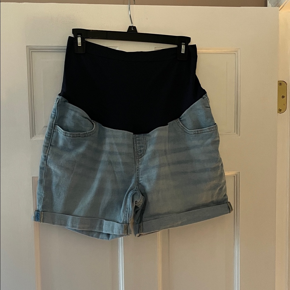 Old Navy Light Blue Maternity Jean Shorts